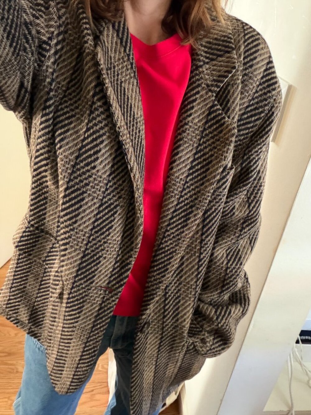 Emporio Armani - Womens Oversized Blazer - Tweed
